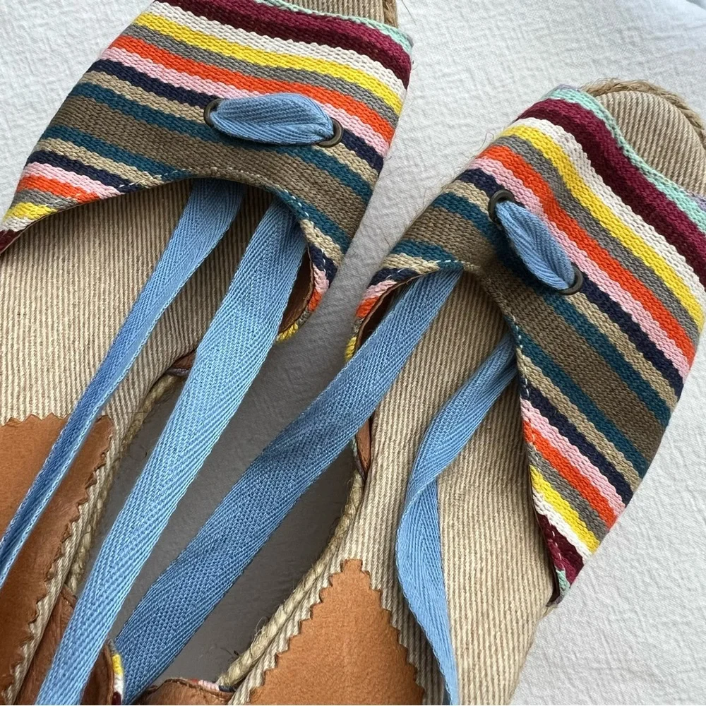 PENELOPE CHILVERS High Catalina Picasso Espadrille Multi Stripe Size 37